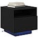 Comodini con Luci LED 2 pz Nero Rovere 40x39x37 cm - Foto miniatura 3