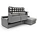 Evans Divano Letto Angolare Impermeabile T13 Grigio - Foto miniatura 5