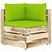 Divano Angolare Modulare Con Cuscini In Legno Impregnato Verde - Foto miniatura 1