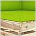 Divano Angolare Modulare Con Cuscini In Legno Impregnato Verde - Foto miniatura 5