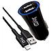 Caricatore Da Auto 2 Usb-a 12w Con Cavo Usb-a A Lightning Mfi 1 Metro, Nero - Foto miniatura 1