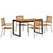 Set da Pranzo per Giardino 5 pcs Beige 140 x 80 x 75 cm - Foto miniatura 1