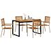Set da Pranzo per Giardino 5 pcs Beige 140 x 80 x 75 cm - Foto miniatura 3