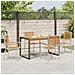 Set da Pranzo per Giardino 5 pcs Beige 140 x 80 x 75 cm - Foto miniatura 4