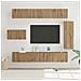 Set mobile TV 8 pcs rovere artigianale 30.5 x 30 x 90 cm - Foto miniatura 2