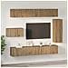 Set mobile TV 8 pcs rovere artigianale 30.5 x 30 x 90 cm - Foto miniatura 4