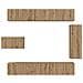 Set mobile TV 8 pcs rovere artigianale 30.5 x 30 x 90 cm - Foto miniatura 7