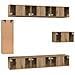 Set mobile TV 8 pcs rovere artigianale 30.5 x 30 x 90 cm - Foto miniatura 9