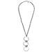 Collana A Catena Placcata Argento Con Cascata E Cerchi In Argento, 80 Cm - Foto miniatura 1