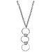Collana A Catena Placcata Argento Con Cascata E Cerchi In Argento, 80 Cm - Foto miniatura 3