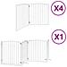 Cancello Cani Porta Pieghevole Bianco 12 Pannelli 960 cm Pioppo - Foto miniatura 1