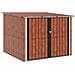 Capanno per Biciclette 3 pcs Marrone 215 x 206 x 157 cm Metallo - Foto miniatura 1