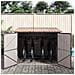 Capanno per Biciclette 3 pcs Marrone 215 x 206 x 157 cm Metallo - Foto miniatura 4