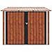 Capanno per Biciclette 3 pcs Marrone 215 x 206 x 157 cm Metallo - Foto miniatura 6