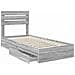 Letto con Contenitore con testiera Grigio Sonoma 100 x 200 cm - Foto miniatura 5