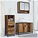 Set di mobili per il bagno con cassetto 3 pcs Legno vecchio - Foto miniatura 4