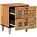 Armadio da Notte con cassetto 2 pcs Naturale 40 x 33,5 x 46 cm - Foto miniatura 2