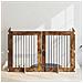 Cancello per cani con supporti 4 pcs Rovere Fumo 80 x 100 cm - Foto miniatura 2