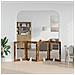 Cancello per cani con supporti 4 pcs Rovere Fumo 80 x 100 cm - Foto miniatura 3