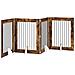 Cancello per cani con supporti 4 pcs Rovere Fumo 80 x 100 cm - Foto miniatura 4