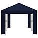 Gazebo da giardino 6 x 3 m Blu Poliestere e Acciaio 190 - Foto miniatura 4
