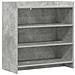 Credenza Grigio Cemento 75 x 36 x 80 cm Legno ingegnerizzato - Foto miniatura 1