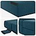 Divano Letto Pieghevole Blu 70 x 80 x 60 cm Tessuto - Foto miniatura 6