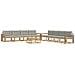 Set di divani da esterno 9 pcs Bianco e Grigio Chiaro - Foto miniatura 1