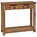 Tavolo consolle Naturale 90 x 30 x 80 cm Legno di teak solido - Foto miniatura 2