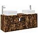 Set di Armadi da Bagno 3 pz Rovere Fumo 53 x 35 x 63 cm - Foto miniatura 1