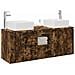 Set di Armadi da Bagno 3 pz Rovere Fumo 53 x 35 x 63 cm - Foto miniatura 2