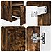 Set di Armadi da Bagno 3 pz Rovere Fumo 53 x 35 x 63 cm - Foto miniatura 7