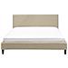 Letto Sfoderabile In Tessuto Beige 180 X 200 Cm Fitou - Foto miniatura 7