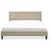 Letto Sfoderabile In Tessuto Beige 180 X 200 Cm Fitou - Foto miniatura 4