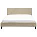 Letto Sfoderabile In Tessuto Beige 180 X 200 Cm Fitou - Foto miniatura 5