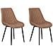 Set Da 2 Sedie In Pelle Sintetica Marrone Maribel - Foto miniatura 1