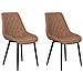 Set Da 2 Sedie In Pelle Sintetica Marrone Maribel - Foto miniatura 18