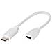 0.1m, USB C, Micro-USB B, Maschio / femmina, Dritto, Dritto, Bianco - Foto miniatura 1