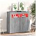 Credenza Con Luci Led Grigio Sonoma 80x35x75 Cm - Foto miniatura 3