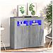 Credenza Con Luci Led Grigio Sonoma 80x35x75 Cm - Foto miniatura 1