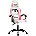 Sedia da Gaming Girevole Bianco e Rosa in Similpelle - Foto miniatura 2