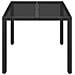 Tavolo Da Giardino Piano In Vetro Nero 90x90x75 Cm Polyrattan - Foto miniatura 3