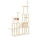 Albero Per Gatti Con Tiragraffi In Sisal Crema 279 Cm - Foto miniatura 5