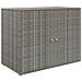 Mobile Portaoggetti da Giardino Grigio 100x55,5x80cm Polyrattan - Foto miniatura 2
