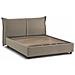 Letto Matrimoniale Brunetta, Letto Contenitore Con Rivestimento In Tessuto, 100% Made In Italy, Apertura Frontale, Adatto Per Materasso Cm 160x190, Tortora - Foto miniatura 2
