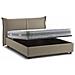Letto Matrimoniale Brunetta, Letto Contenitore Con Rivestimento In Tessuto, 100% Made In Italy, Apertura Frontale, Adatto Per Materasso Cm 160x190, Tortora - Foto miniatura 3