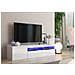 Mobile Porta Tv Roberto, Credenza Bassa Da Soggiorno A 2 Ante, Base Porta Tv, 100% Made In Italy, Cm 150x40h37, Bianco Lucido - Foto miniatura 1