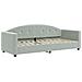 Divano Letto Estraibile Cassetti Grigio Chiaro 80x200cm Velluto - Foto miniatura 6