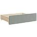 Divano Letto Estraibile Cassetti Grigio Chiaro 80x200cm Velluto - Foto miniatura 9