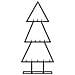 Albero Di Natale Decorativo In Metallo Nero 60 Cm - Foto miniatura 3